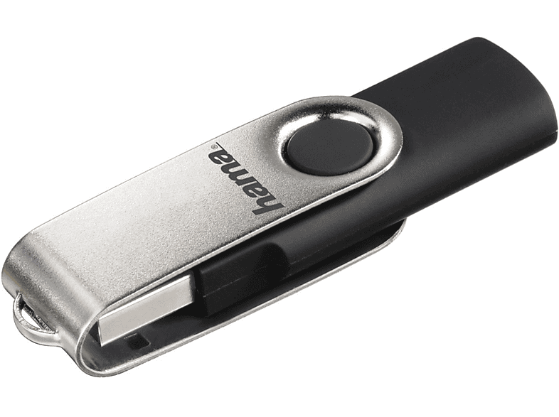 HAMA 108071 ROTATE 128GB USB 2.0 SCHWARZ USB-Stick (Schwarz/Silber, 128 ...