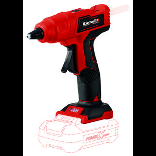 EINHELL 4522200 AKKU-HEISSKLEBEPISTOLE TE-CG 18 Heißklebepistole, Rot/Schwarz