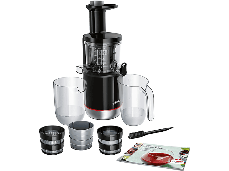 BOSCH MESM 731 M Slow Juicer 150 Watt, Schwarz/Transparent