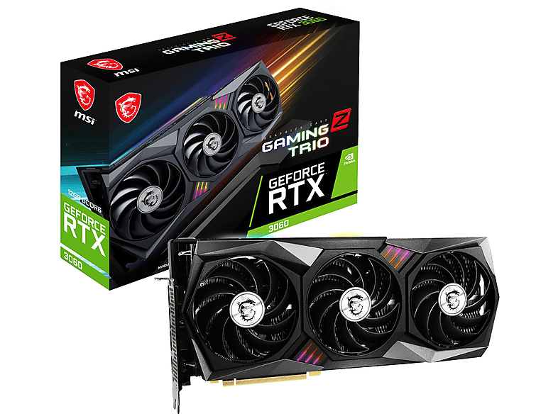 Tarjeta gráfica - MSI MSI RTX 3060 GAMING Z TRIO 12G tarjeta gráfica NVIDIA GeForce RTX 3060 12 GB GDDR6