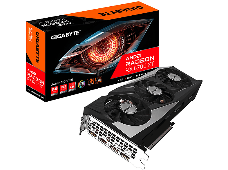 GIGABYTE GV-R67XTGAMING OC-12GD RX 6700 XT GAMING OC 12GB (AMD, Grafikkarte)