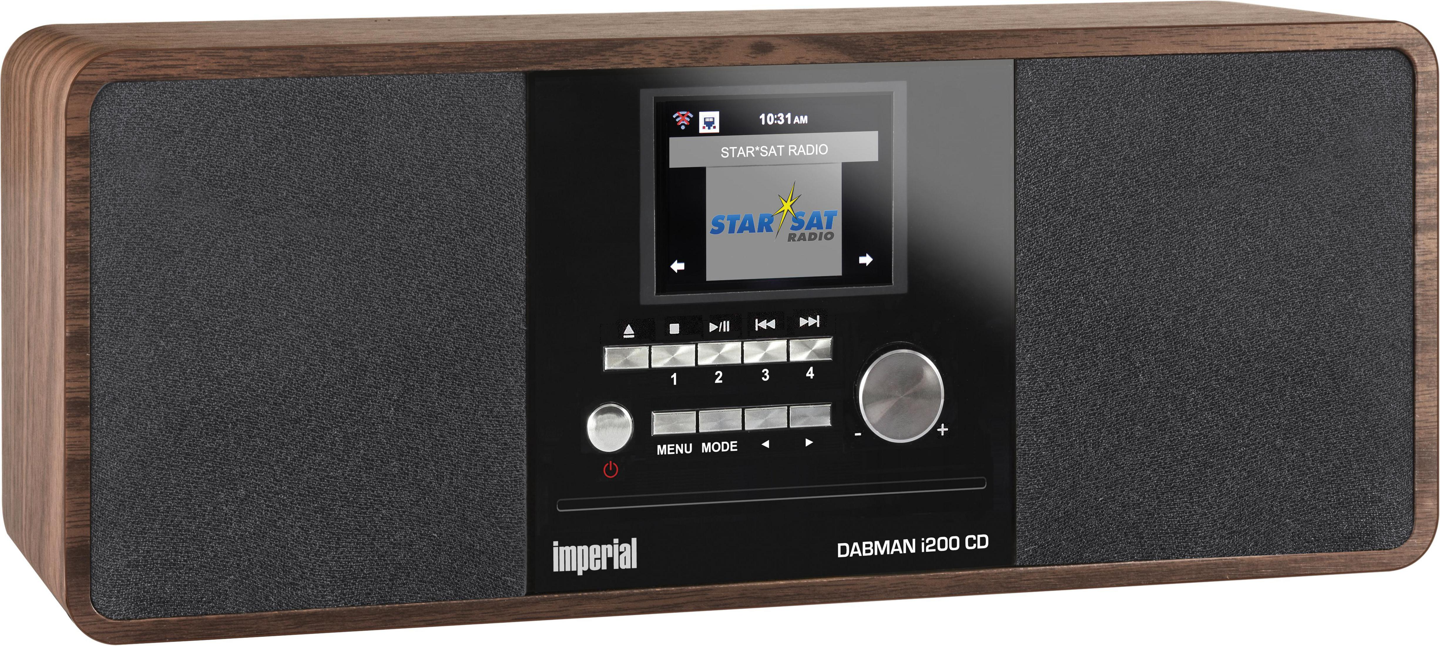 IMPERIAL DABMAN I200 CD HOLZ Internetradio, Digital, DAB, DAB+, FM
