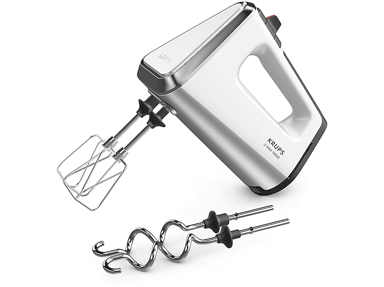 KRUPS GN 9101 3 MIX 9000 Handmixer Weiß/Silber (750 Watt)