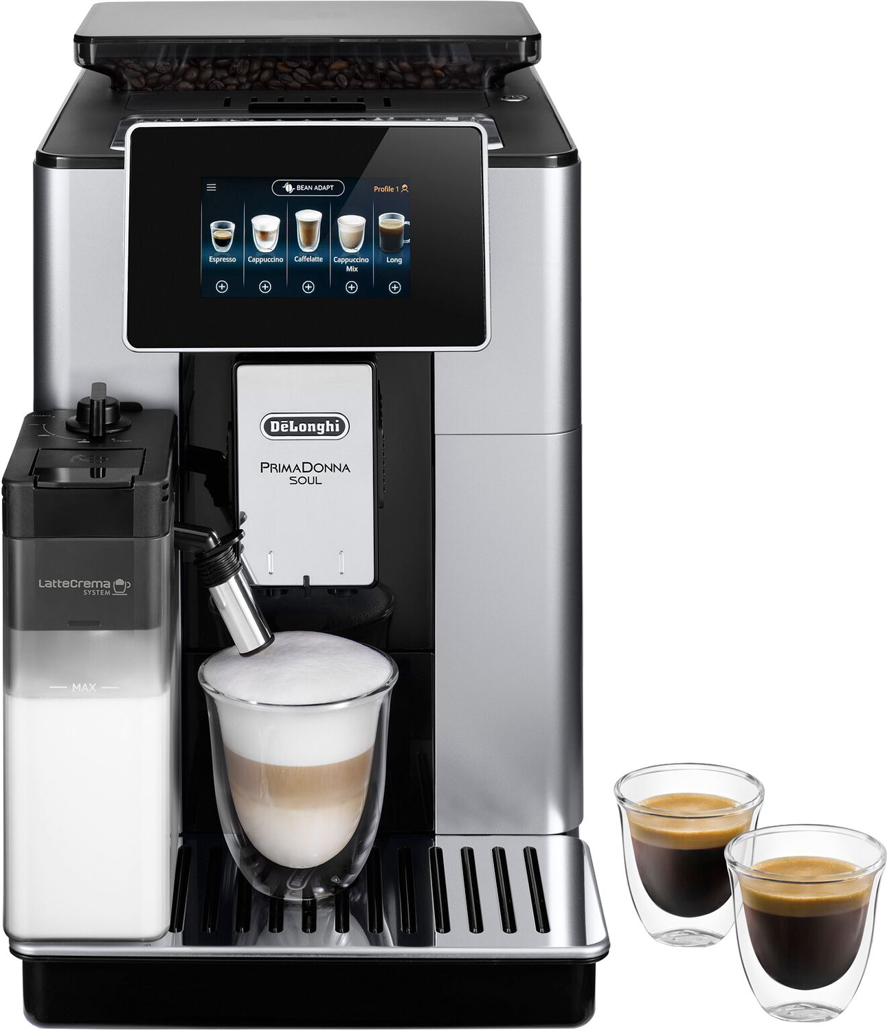 DE LONGHI PrimaDonna Soul ECAM 610.55.SB Kaffeevollautomat Metall