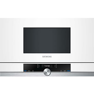 Microondas integrable - SIEMENS BF634LGW1, 900 W, 21 l, Blanco