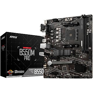 Placa Base  - Msi 911-7D14-006 pb am4 b550m pro m-atx/2xddr4/4xsata6/1xusb 3.2/2xusb 2 MSI, micro ATX, AMD B550, Zócalo AM4, Negro