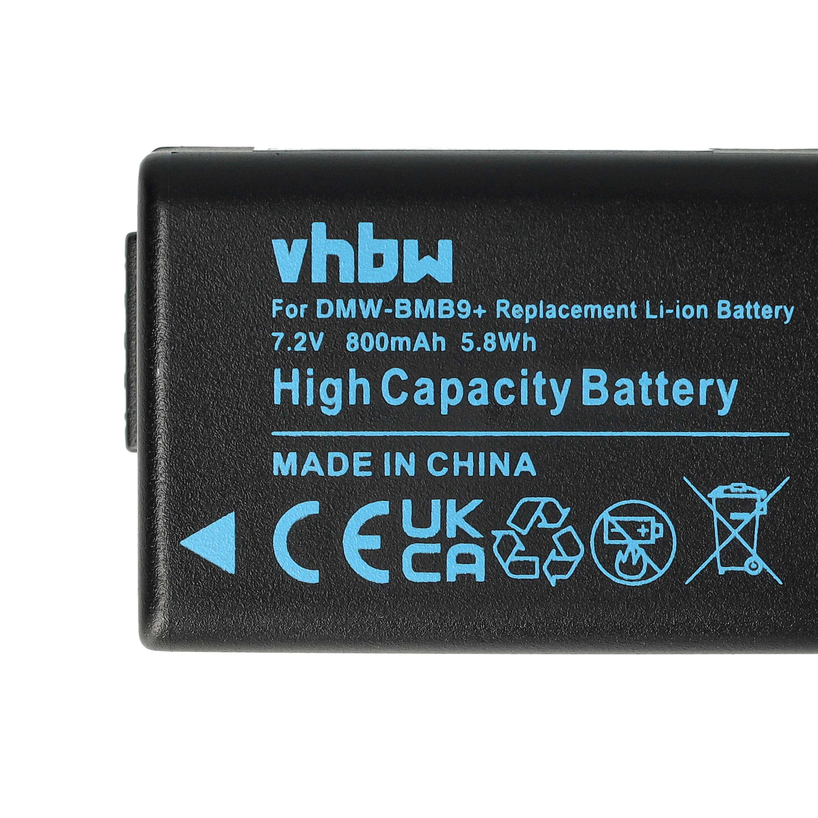 Schwarzer Akku mit weißem Text. Text enthält 'vbhw', 'High Capacity Battery' und technische Daten.