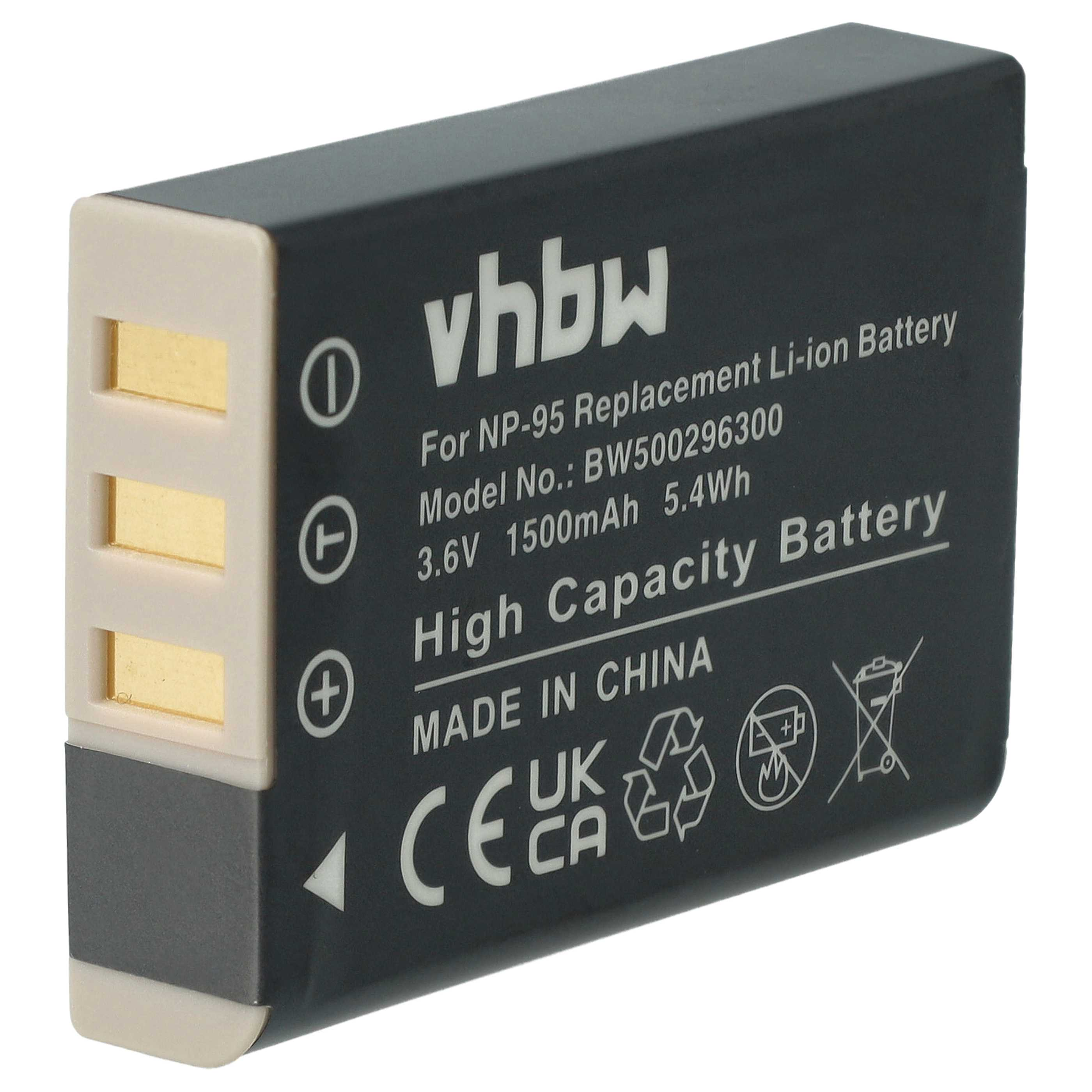 Schwarze Batterie mit Text, Made in China, CE, UKCA, Recycling- und Batteriesymbolen.