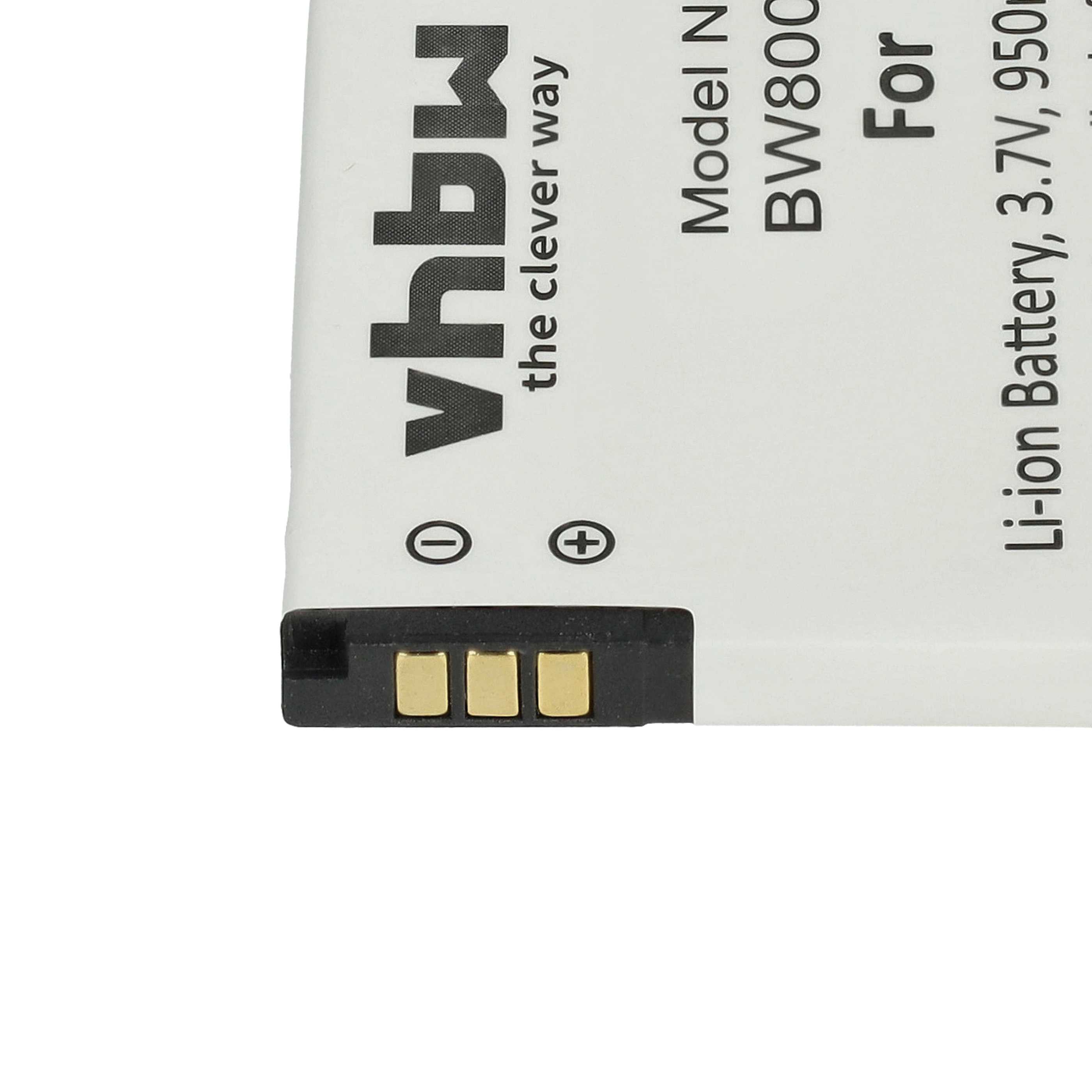 Nahaufnahme einer weißen Batterie mit Text.