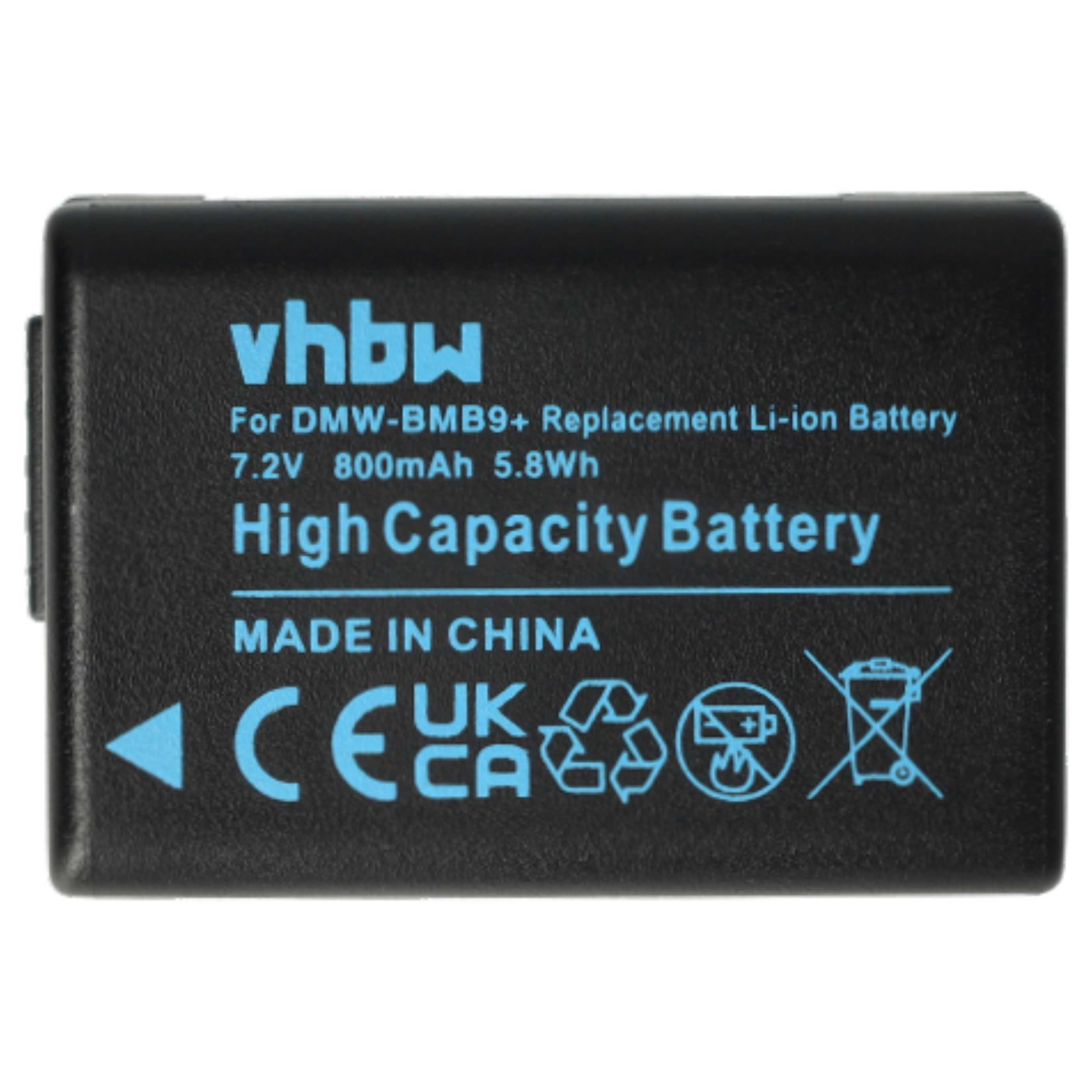 Eine schwarze Batterie mit Text, einschließlich 'High Capacity Battery' und Recycling-Symbolen.