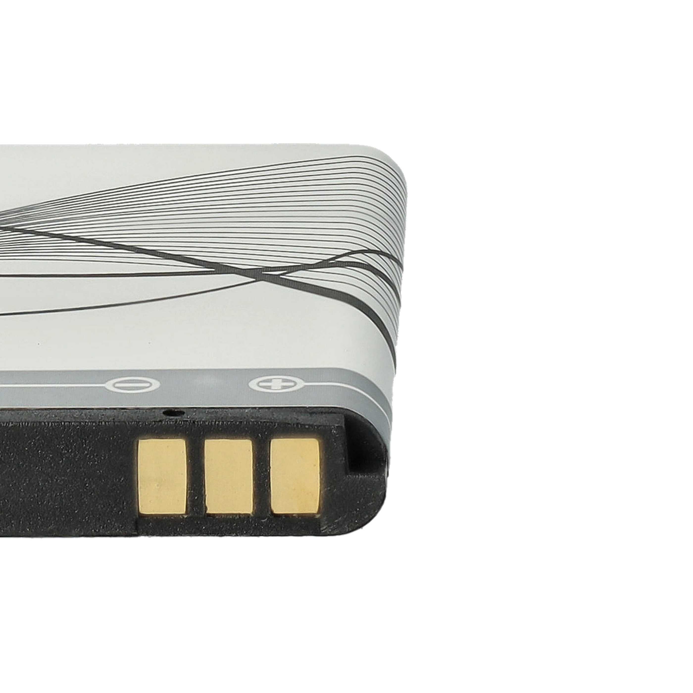 Nahaufnahme des Anschlusses einer Batterie. Goldene Pins auf schwarzem Grund.