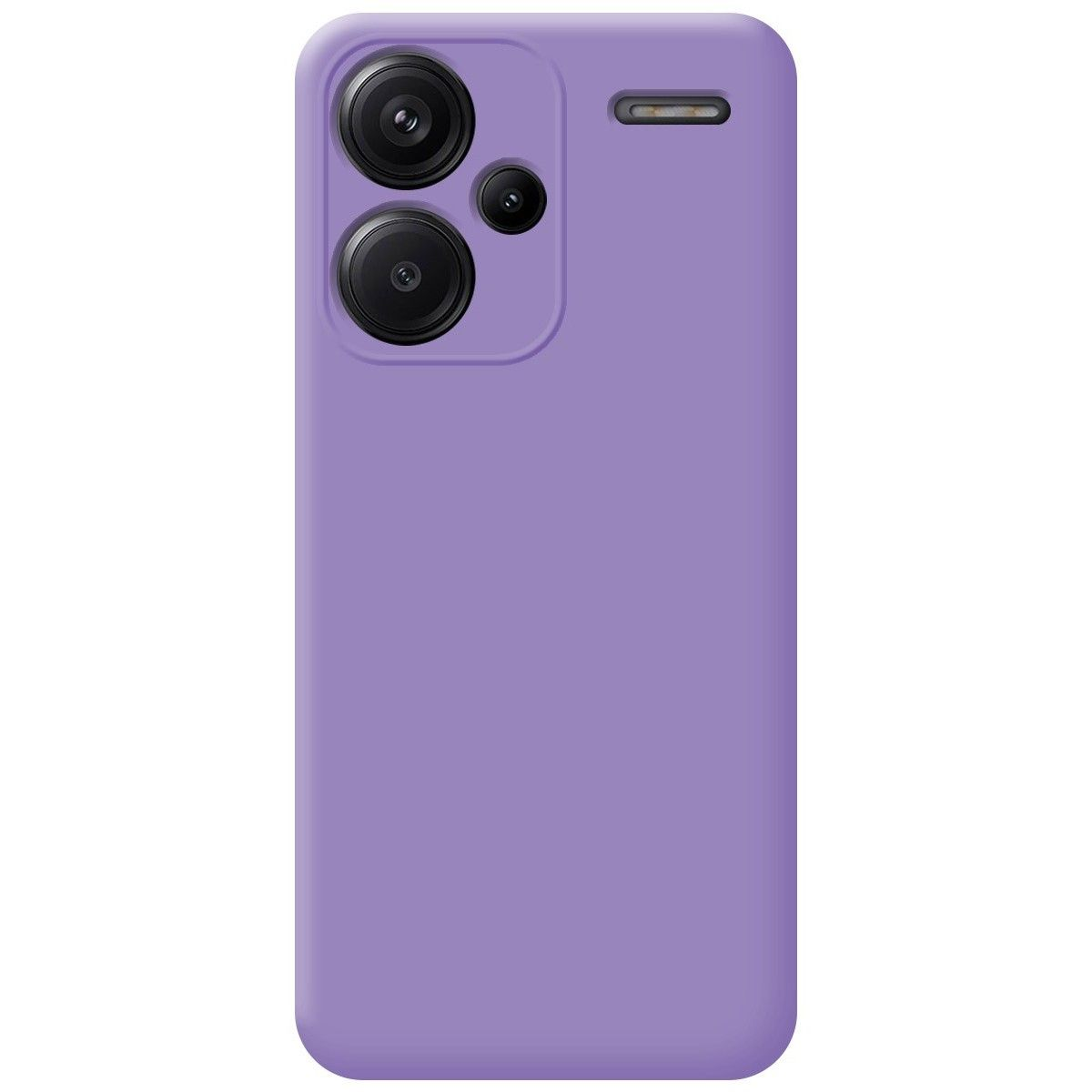 Custodia per telefono viola con due obiettivi e un piccolo flash.