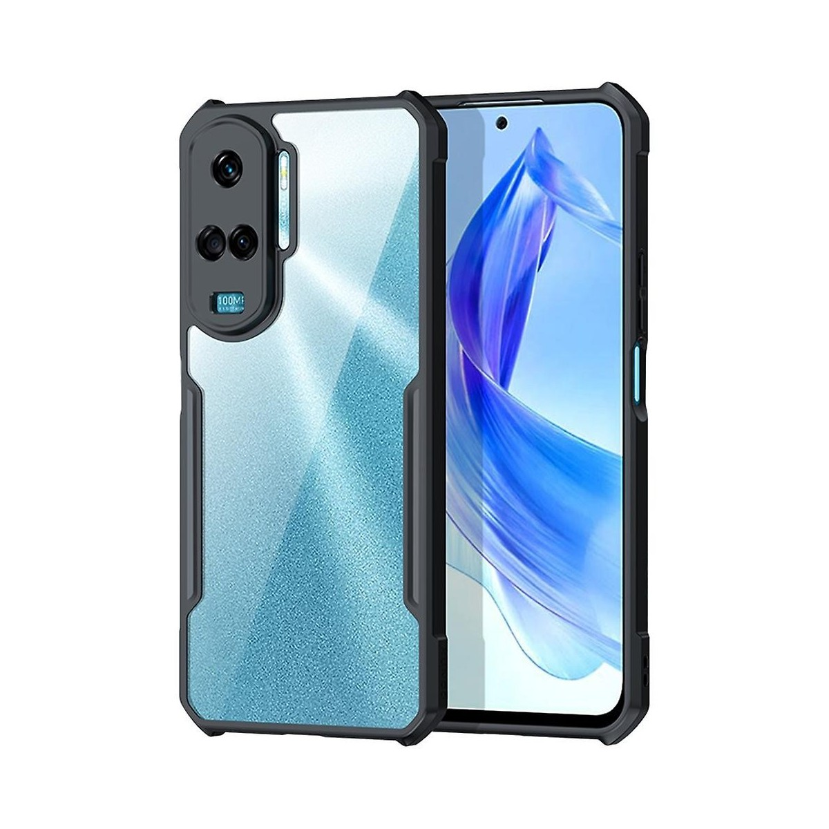Una custodia per telefono con un design floreale e un motivo di lacci.