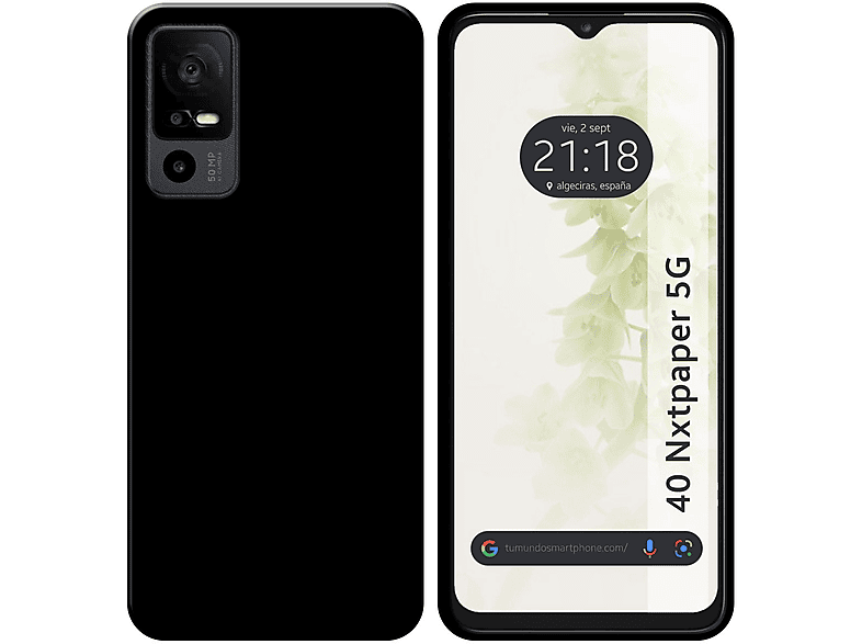 Funda Para TCL 40 NxtPaper - 2 Piezas Negras, Silicona TPU Antichoque, Ultrafina, Compatible