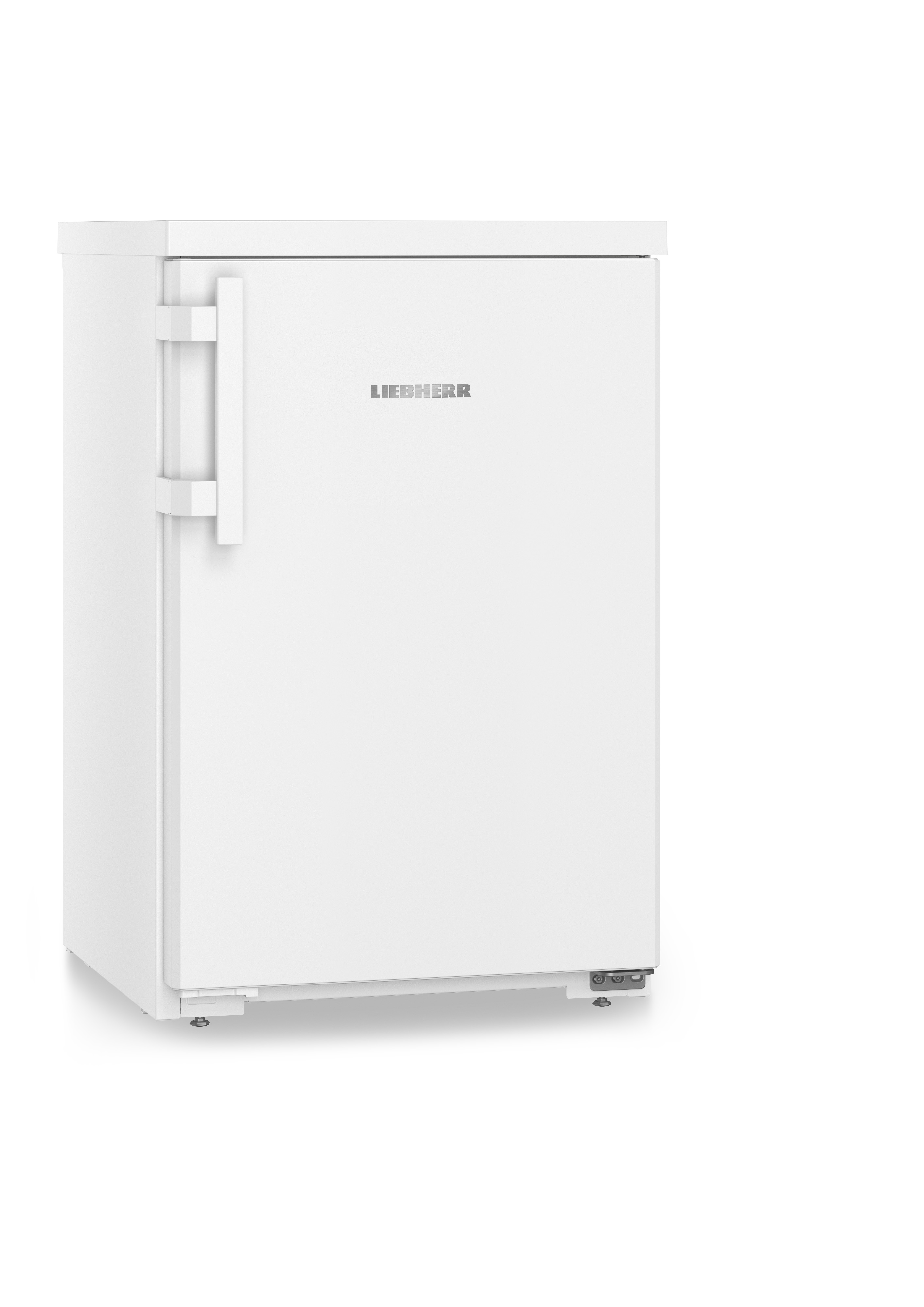Un refrigerador blanco con una manija y la palabra LIEBHERR en la puerta.