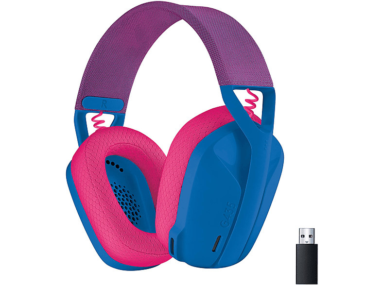 LOGITECH 981-001062 G435 LIGHTSPEED BLUE, Over-ear Gaming-Headset Bluetooth Blau