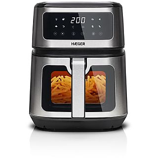 Freidora Sin Aceite - HAEGER Digital Cook Mate, 1200 W, Cromo