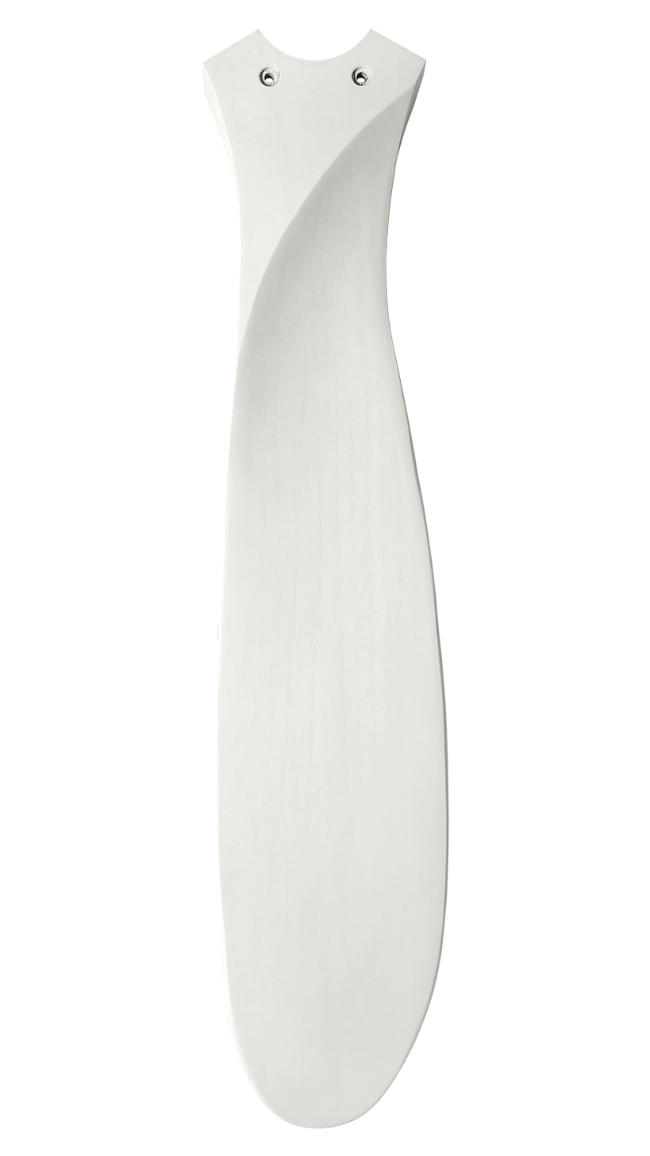 Un ventilatore a soffitto con tre pale in legno e un supporto dorato.