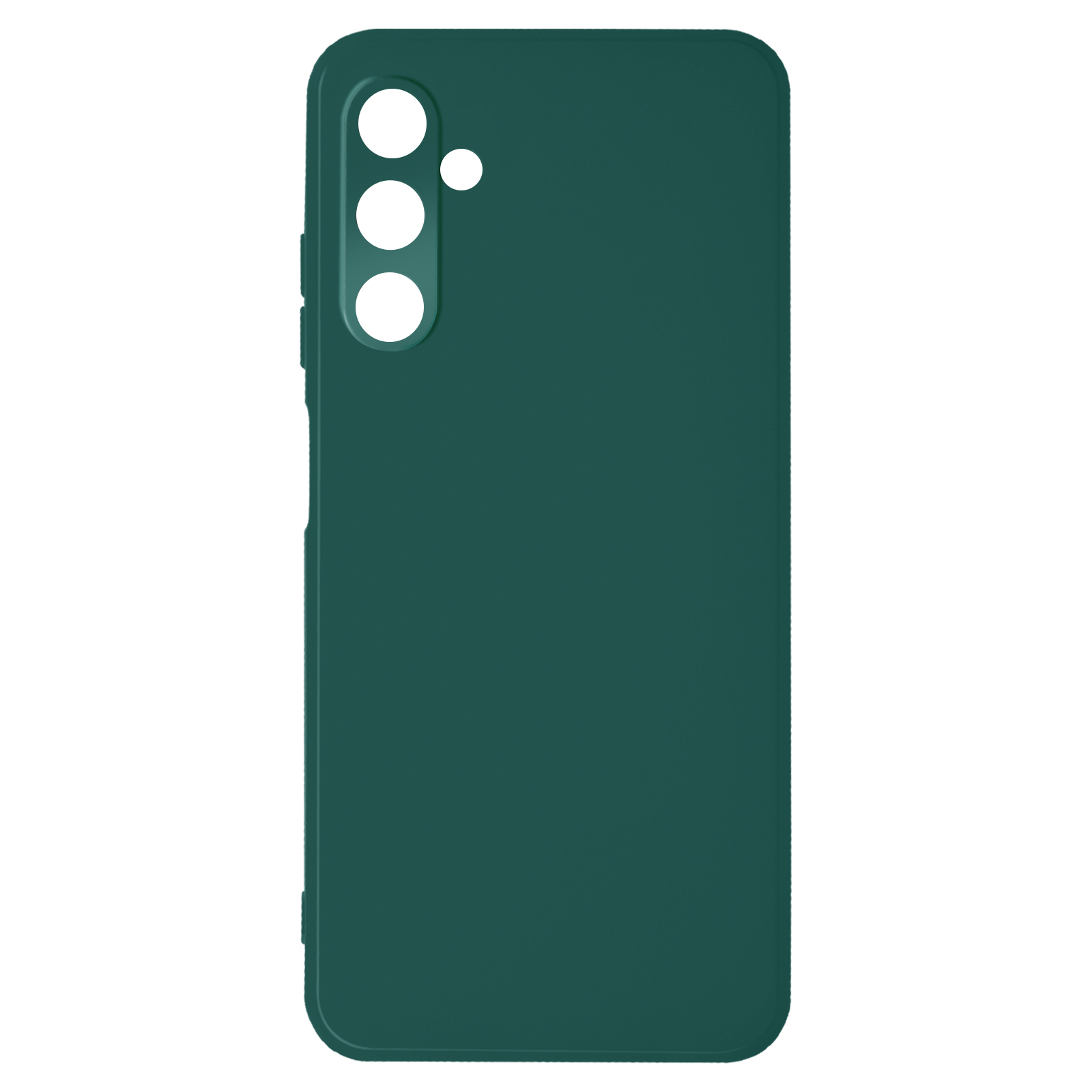 Custodia per telefono verde scuro. Fori per la fotocamera. Finitura opaca.