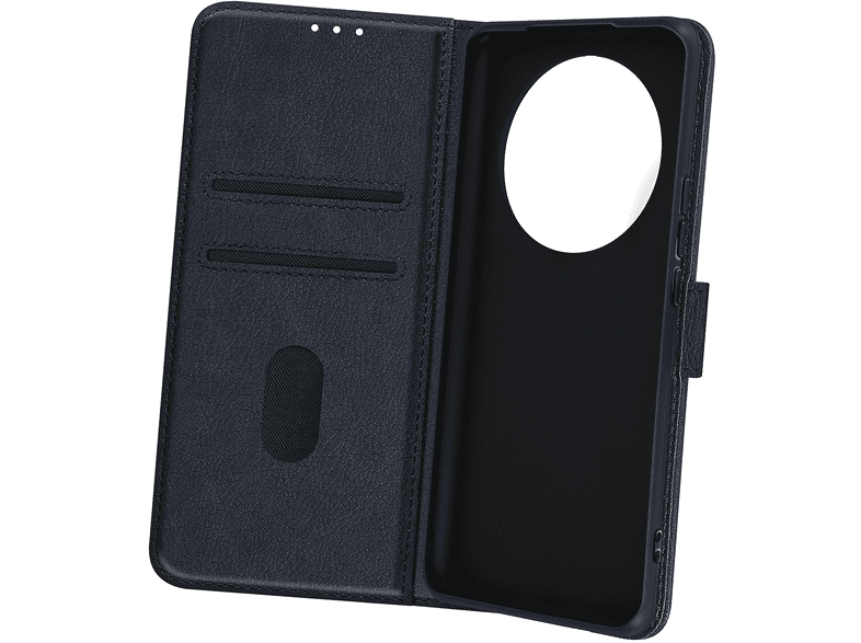 Coque Avizar Pour Honor Magic 6 Lite 5G - Aspect Cuir Cowhide, Bimatière, Couleur Noire, Neuve