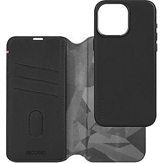 DECODED Decoded 2 in 1 Leather Detachable Wallet Telefoonhoesje voor Apple iPhone 15 Pro Max Zwart