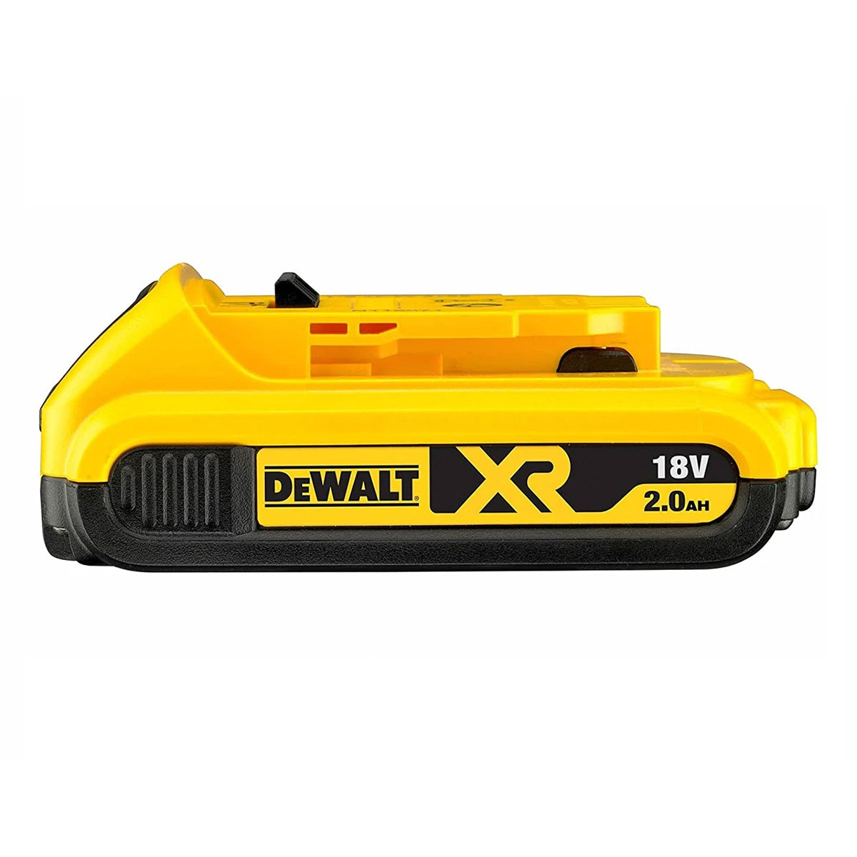 Gelb-schwarze 18V 2.0Ah Dewalt XR Batterie.
