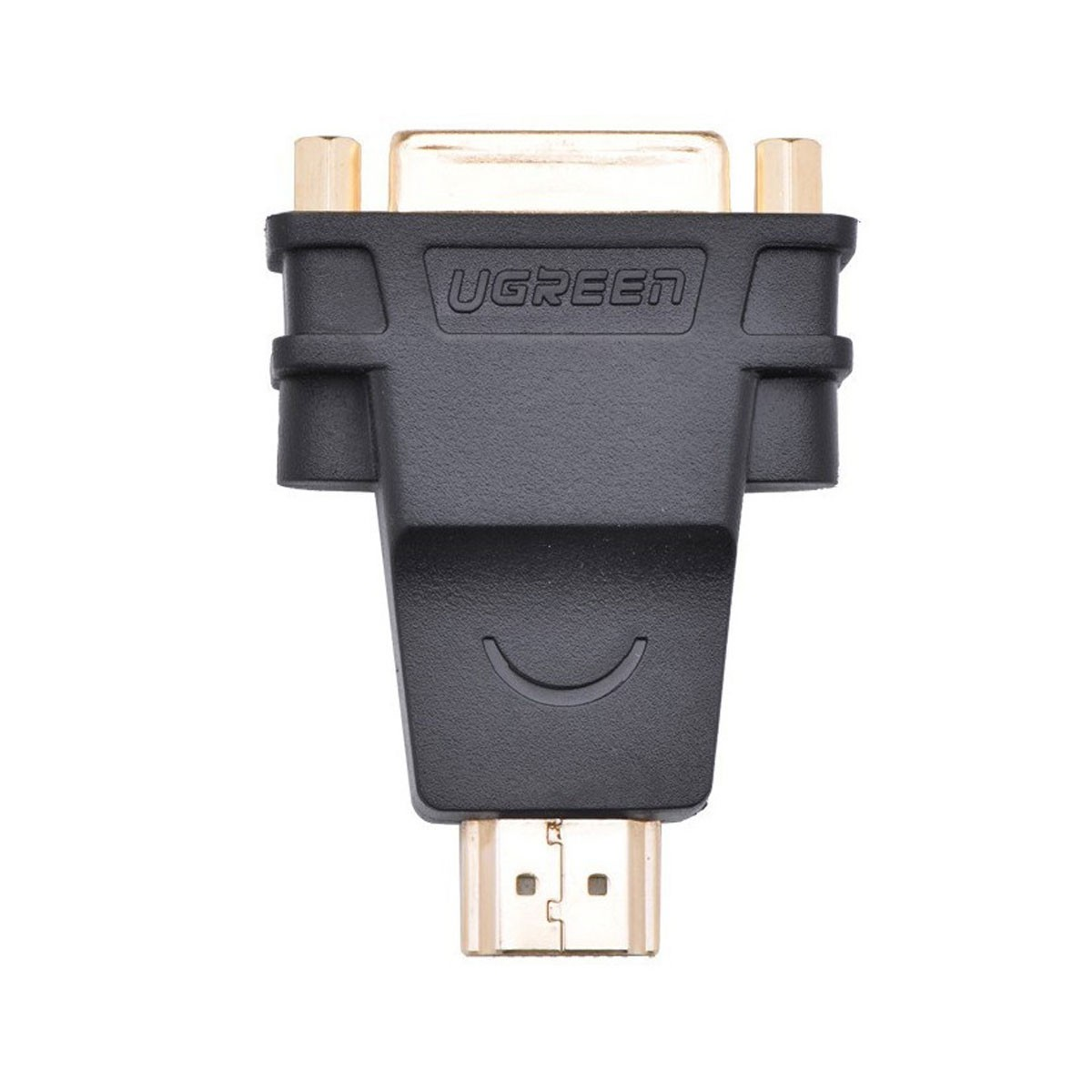 Ein schwarzer HDMI-zu-DVI-Adapter mit dem UGREEN-Logo.