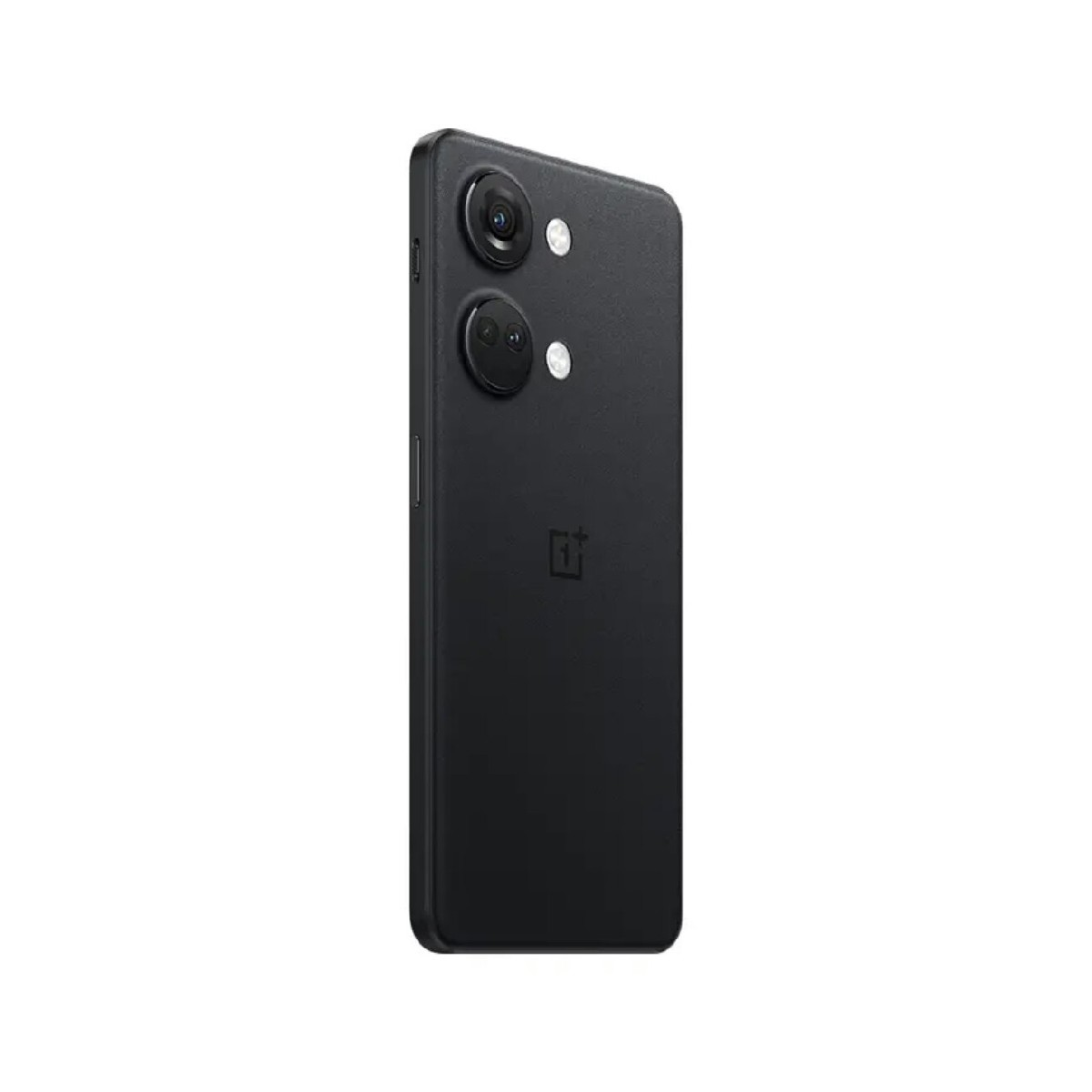 Schwarzes Smartphone mit Dual-Kameras auf der Rückseite. Die Rückseite ist schwarz.