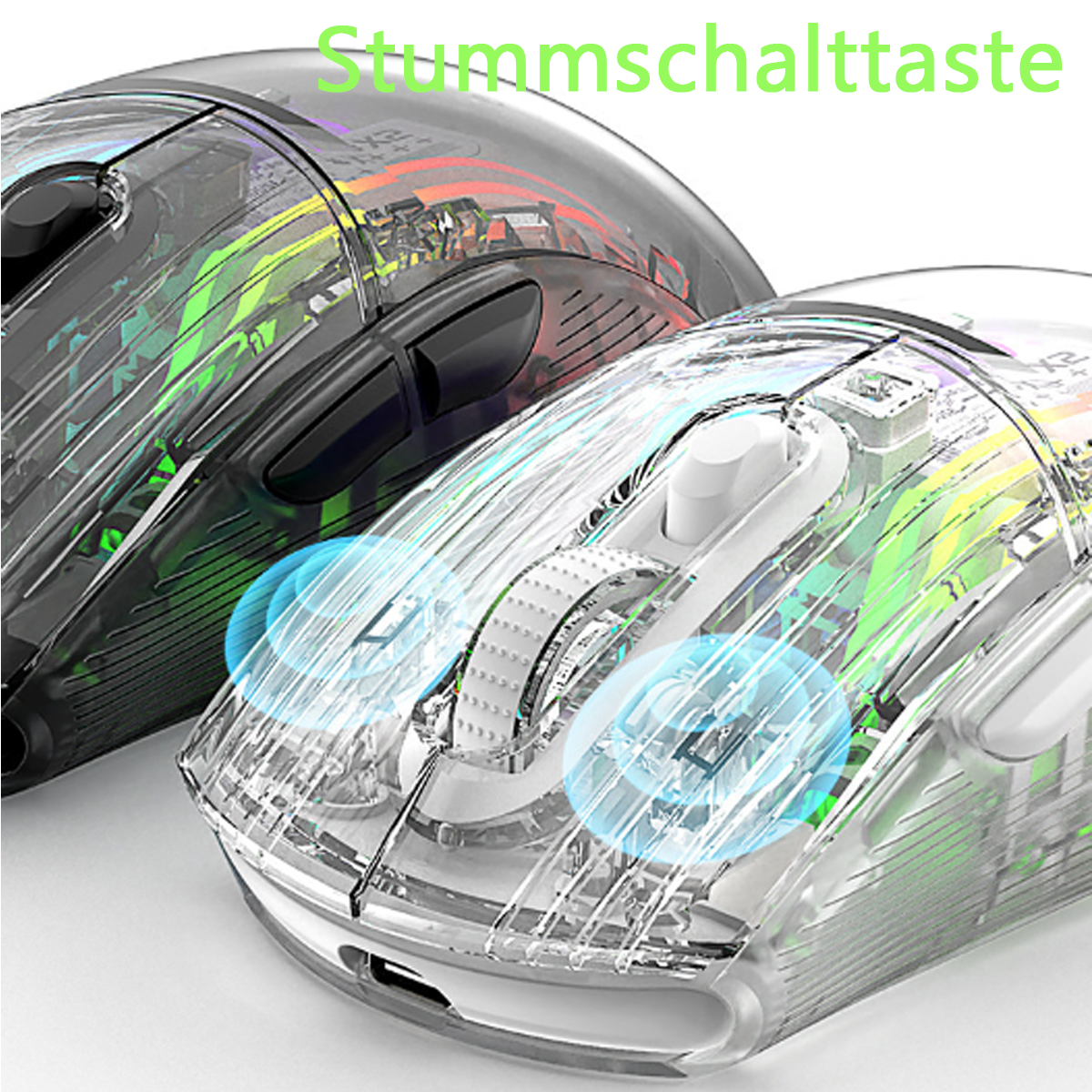 Eine transparente Handyhülle mit silbernem Ständer und Samsung-Logo.