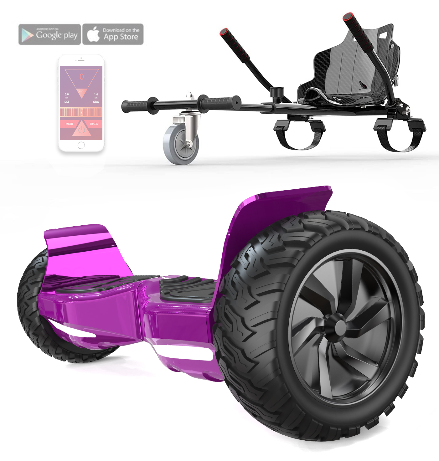 RCB HM2 Hoverboards kinder mit sitz ,LED Lights, Bluetooth,APP E