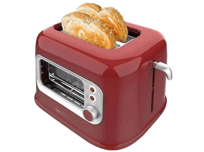 Cecotec Verticale Broodrooster 1 Lange Gleuf Toastin' time 850 Blauw Long. 850 W, 2 Sneetjes Brood, Brede Gleuf 3,8 cm, Broodjesrek en Kruimellade, Roestvrij Staal, Blauw