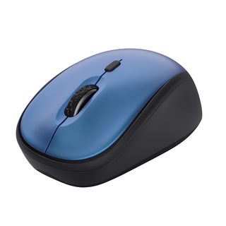 TRUST Yvi+ Compacte draadloze muis met stille knoppen - Draadloos - Gemaakt van 83% gerecycled materiaal - Blauw