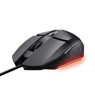TRUST GXT 109 Felox Gaming Maus, Mehrfarbige LED-Beleuchtung, 200-6400 DPI, USB Kabel 150 cm Gaming-Maus, Schwarz