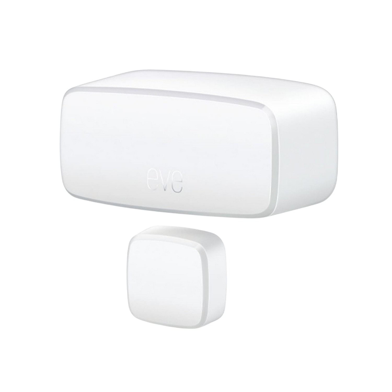 Dwa białe, prostokątne urządzenia. Jedno jest większe, drugie mniejsze. Oba są zaokrąglone.