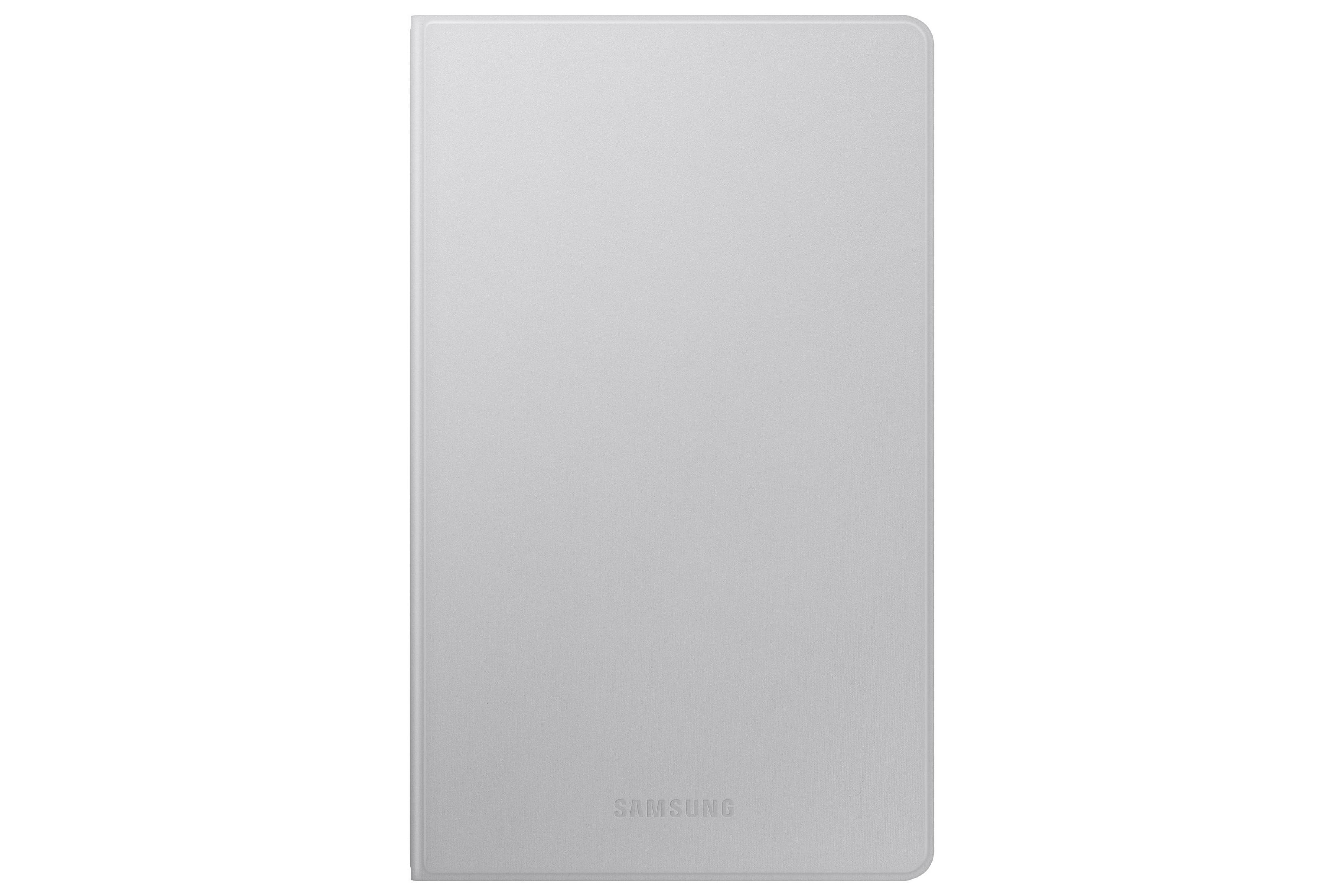 Hellgraue Samsung Tablet-Hülle, mit dem Samsung-Logo unten.