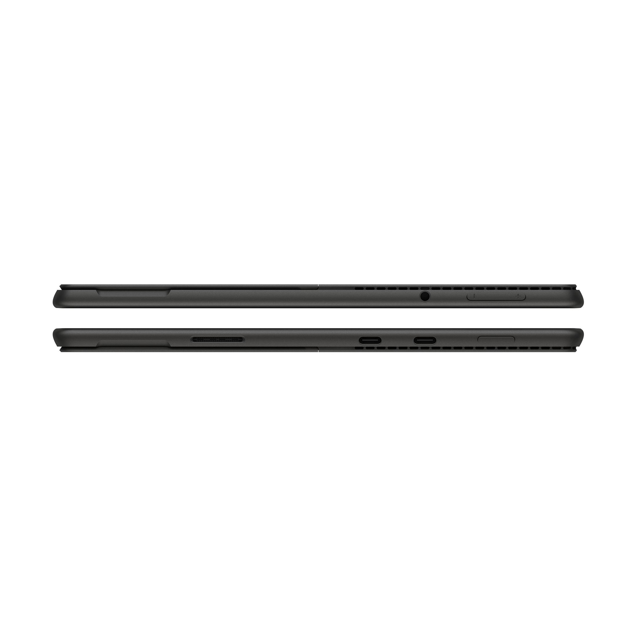 Zwei dunkelgraue Tablets liegen horizontal.