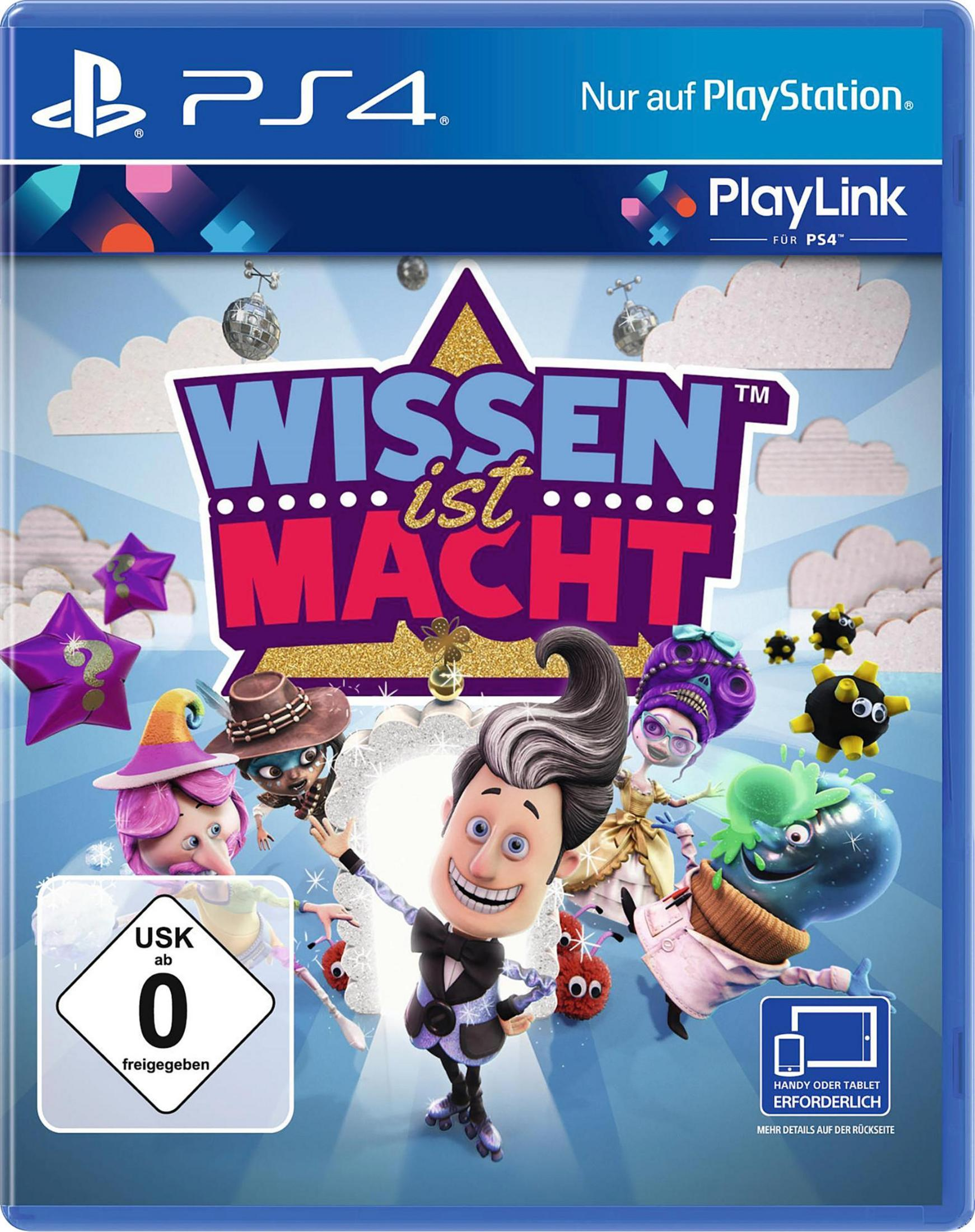 PS4-Spielbox: Wissen ist Macht, mit Zeichentrickfiguren und einem Spiel-Logo.
