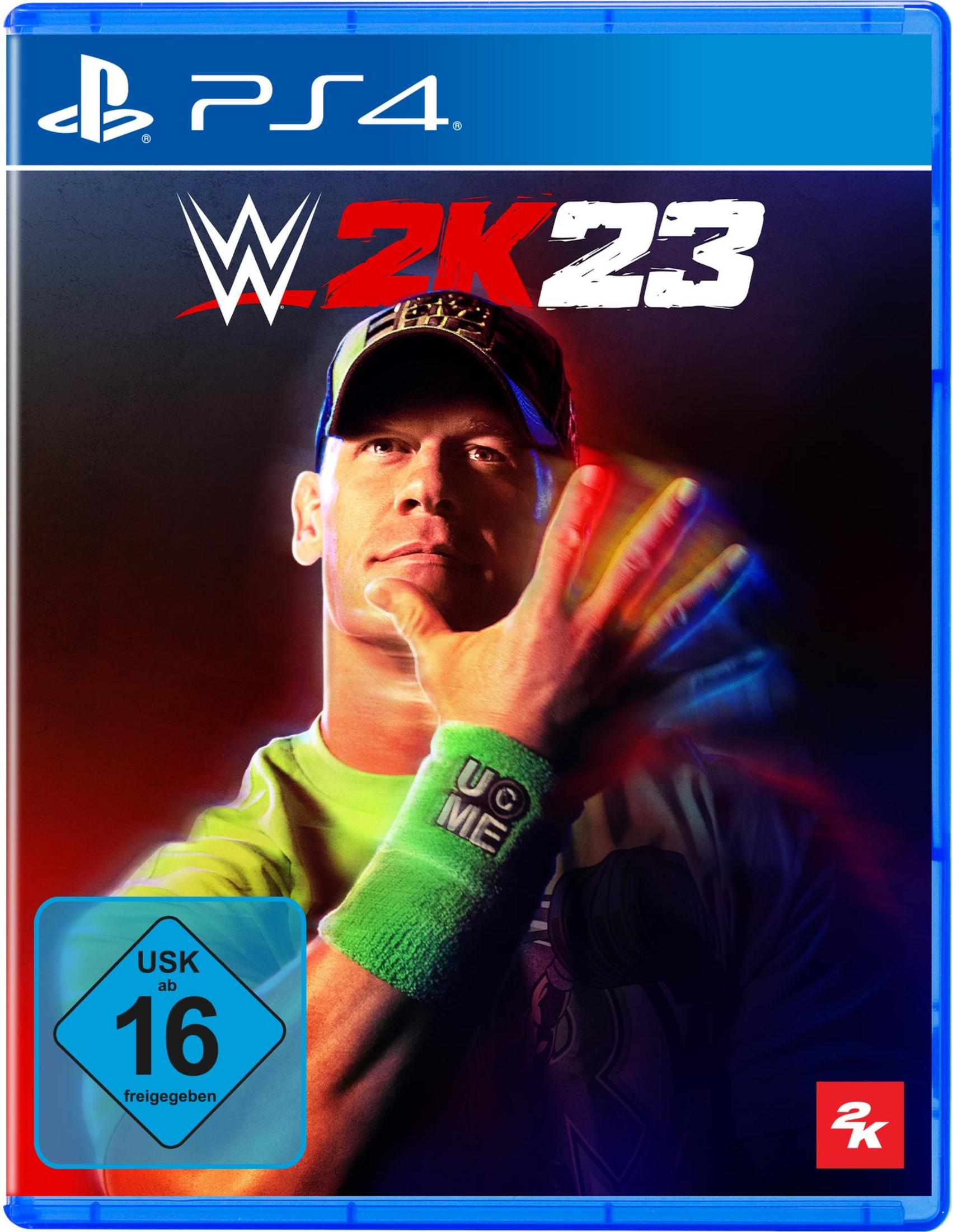 Spielcover mit John Cena. Er trägt ein grünes Armband und befindet sich in Kampfhaltung.
