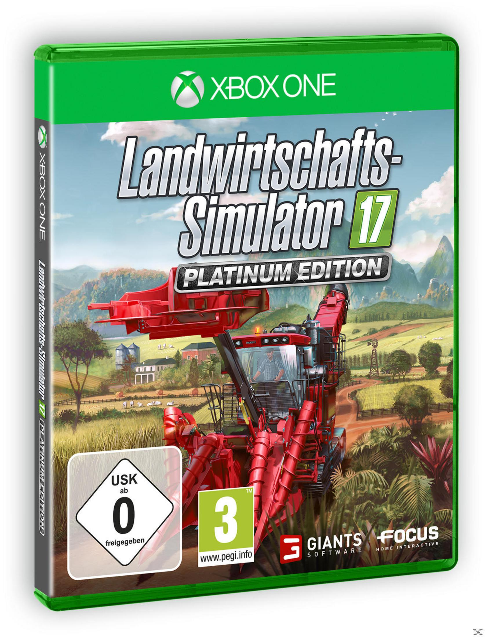 Xbox One Spielbox für Landwirtschafts Simulator 17 Platinum Edition.