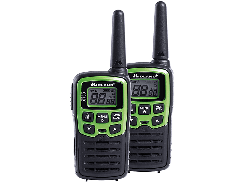 MIDLAND C 1177 XT 30 PAAR + 6X AAA AKKUS USB Y-LADEKABEL Funkgerät Grün ...