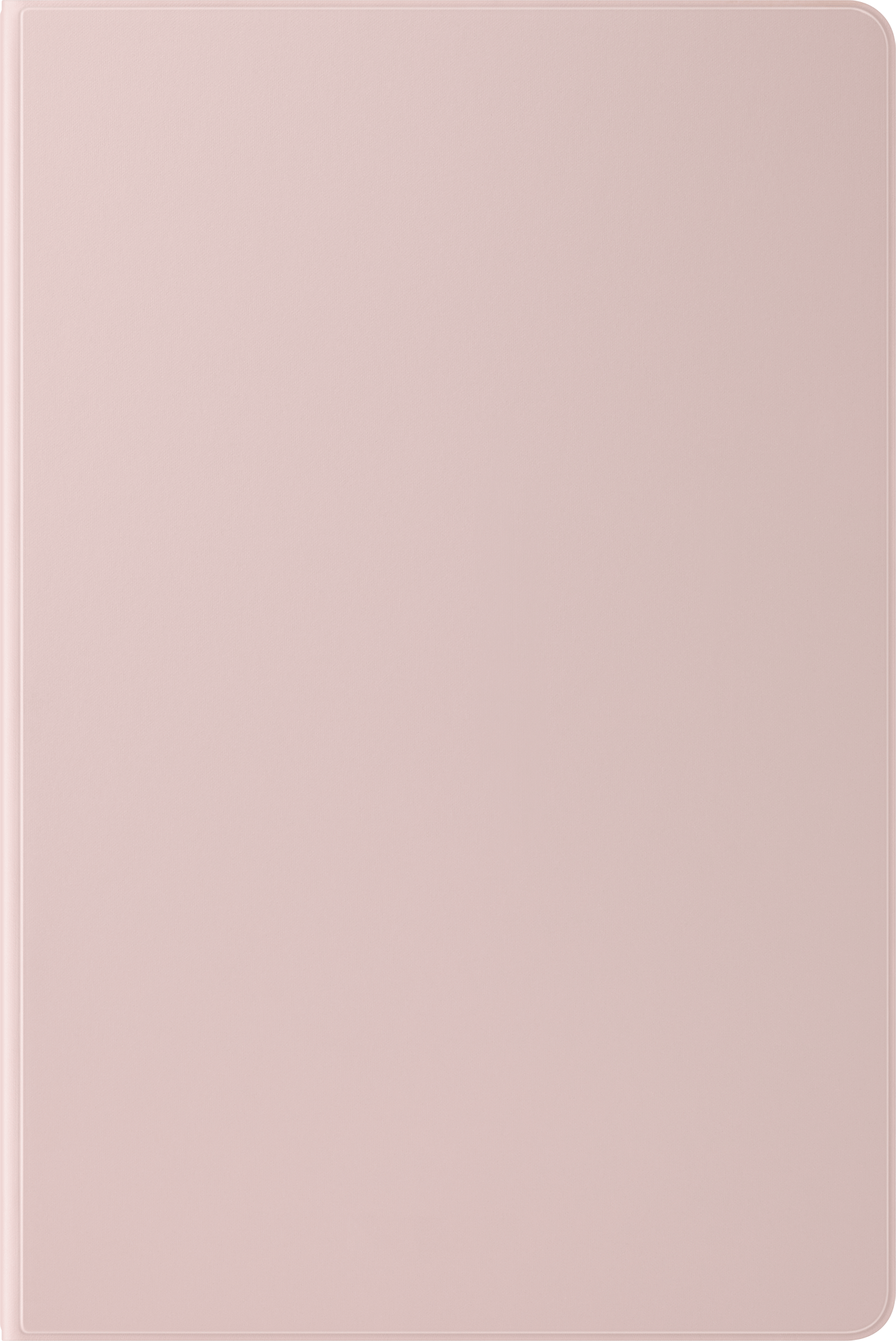 Hellrosa Tablet-Hülle, glatte Textur, klare Linien, minimalistisches Design.
