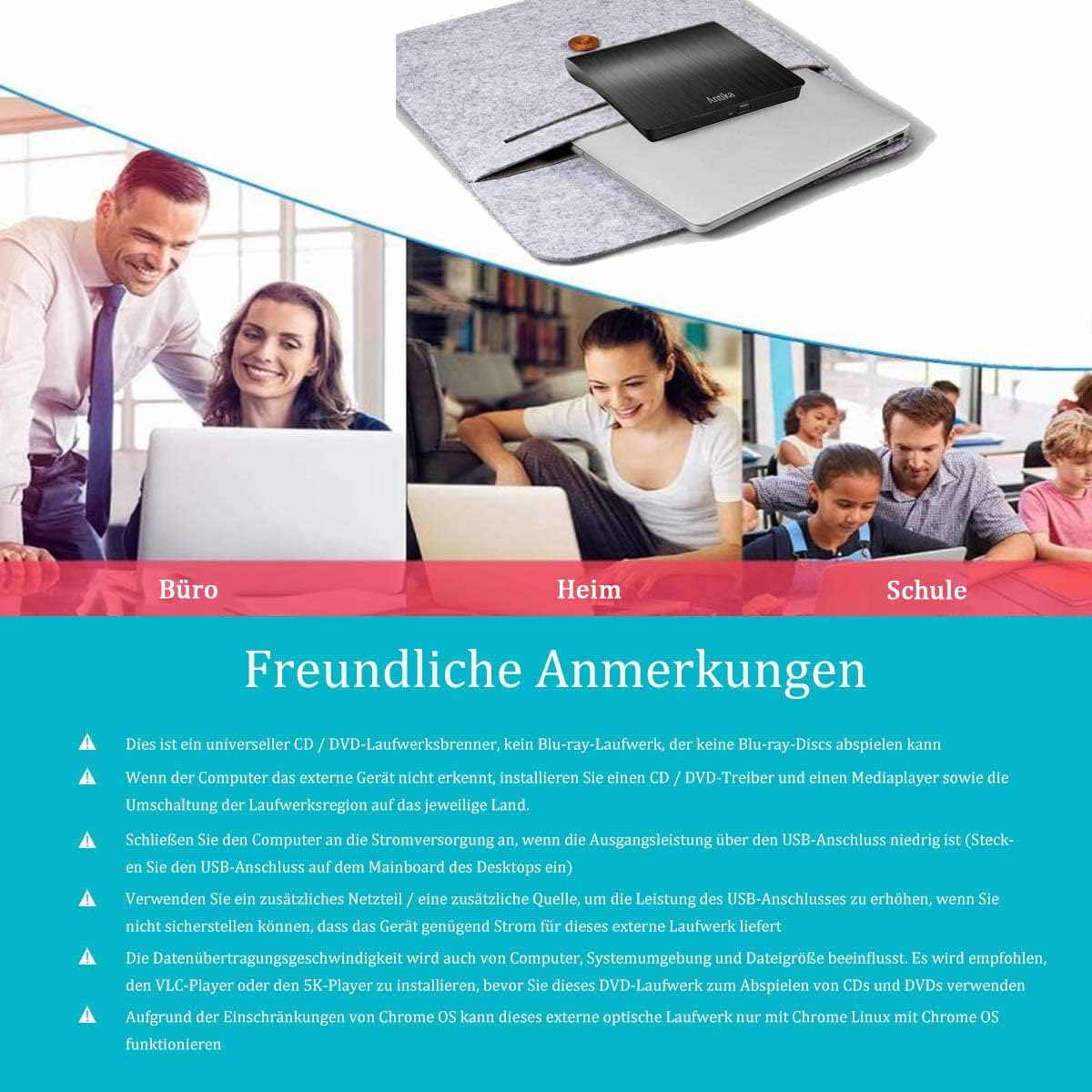 Bild zeigt einen Laptop, eine Disc und eine Festplatte, die auf einer Tasche platziert sind, mit Menschen im Hintergrund.