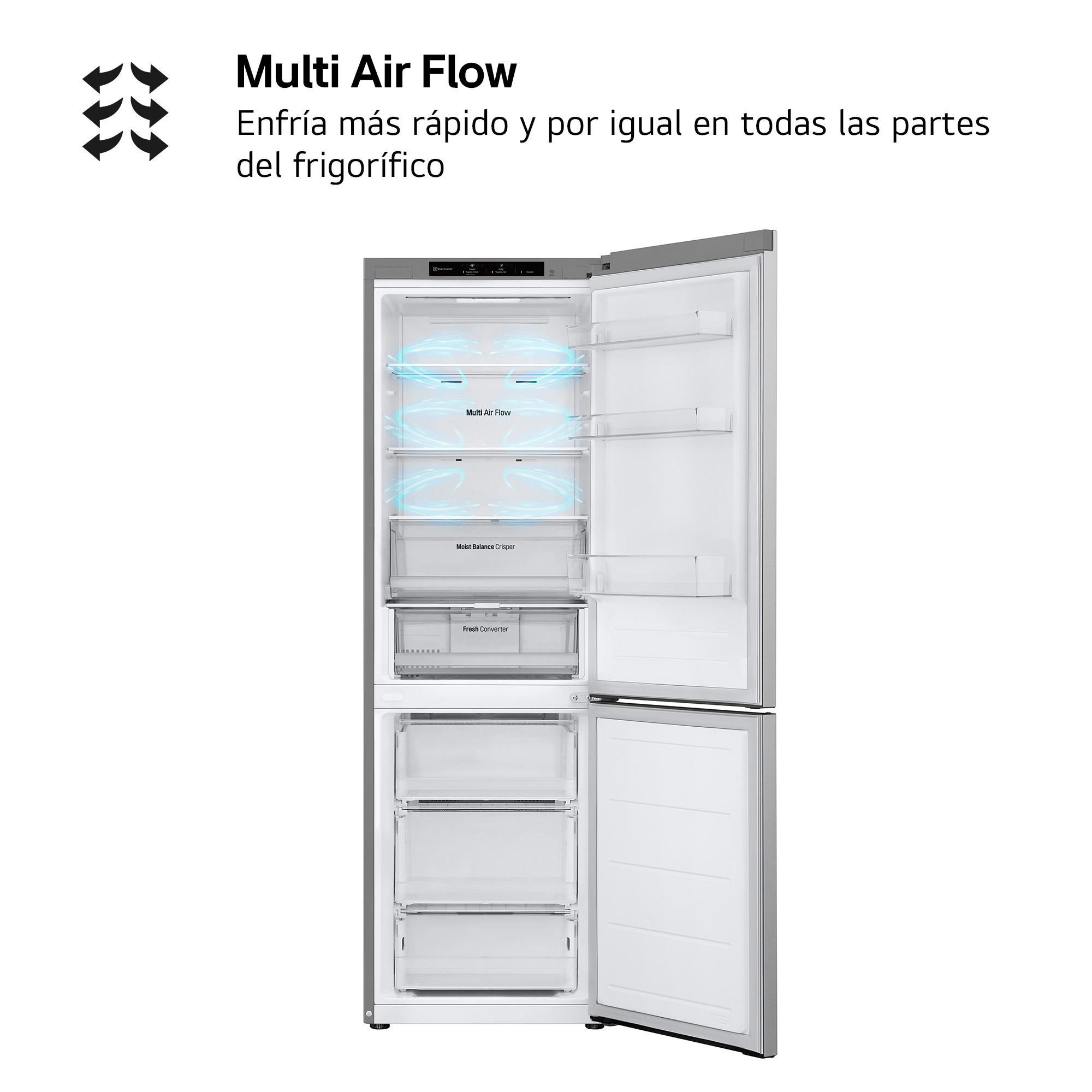 Lodówko-zamrażarki LG GBV3100CPY.APYQEUR Srebrny