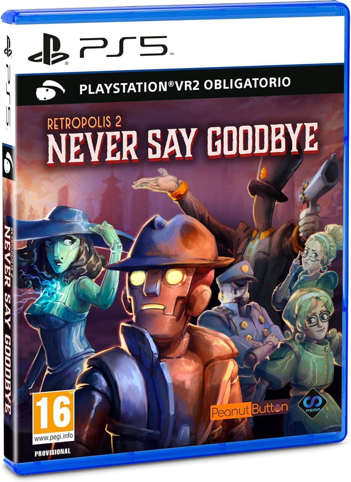 Pudełko z grą PS5 do Retropolis 2. Kolorowe postacie na okładce.