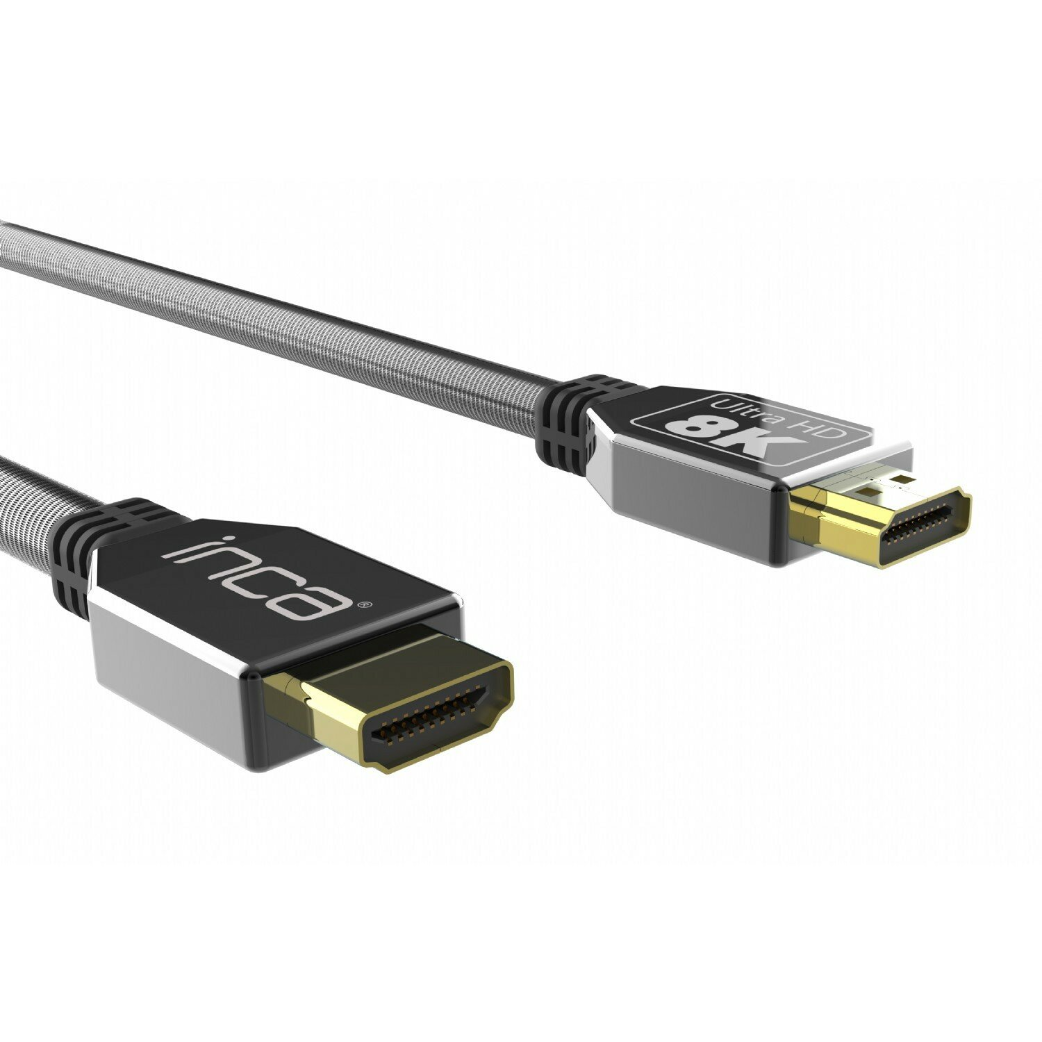 HDMI-Kabel mit Steckern an beiden Enden, Marke 'inca' und 'Ultra HD 8K'.