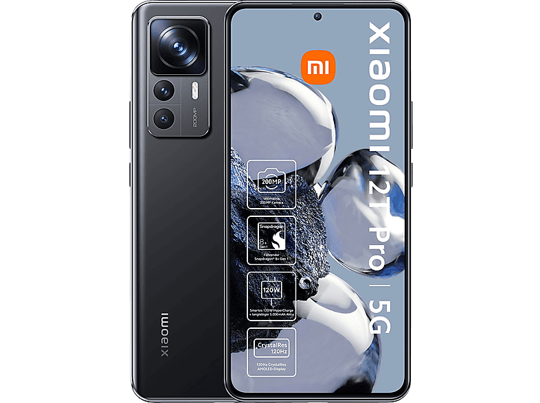 XIAOMI 12T Pro 5G Dual-SIM 8GB RAM 128 GB schwarz Dual SIM