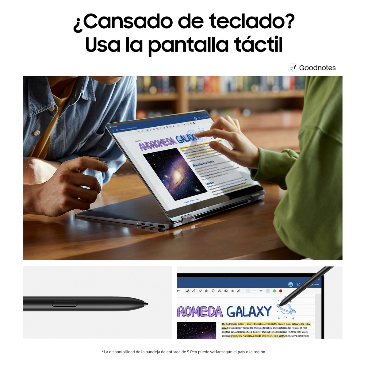 Una persona usa una tableta con un lápiz óptico. La pantalla muestra texto.