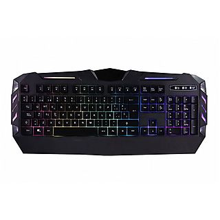 Teclado gaming - DEEPGAMING ColorKey, Cable USB, Teclas iluminadas, Negro