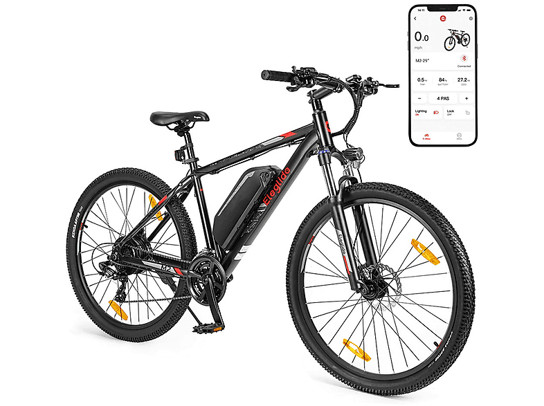 ELEGLIDE Mopride 2 Mountainbike (Laufradgröße: 29 Zoll, Unisex-Rad, 561.6Wh, Schwarz)