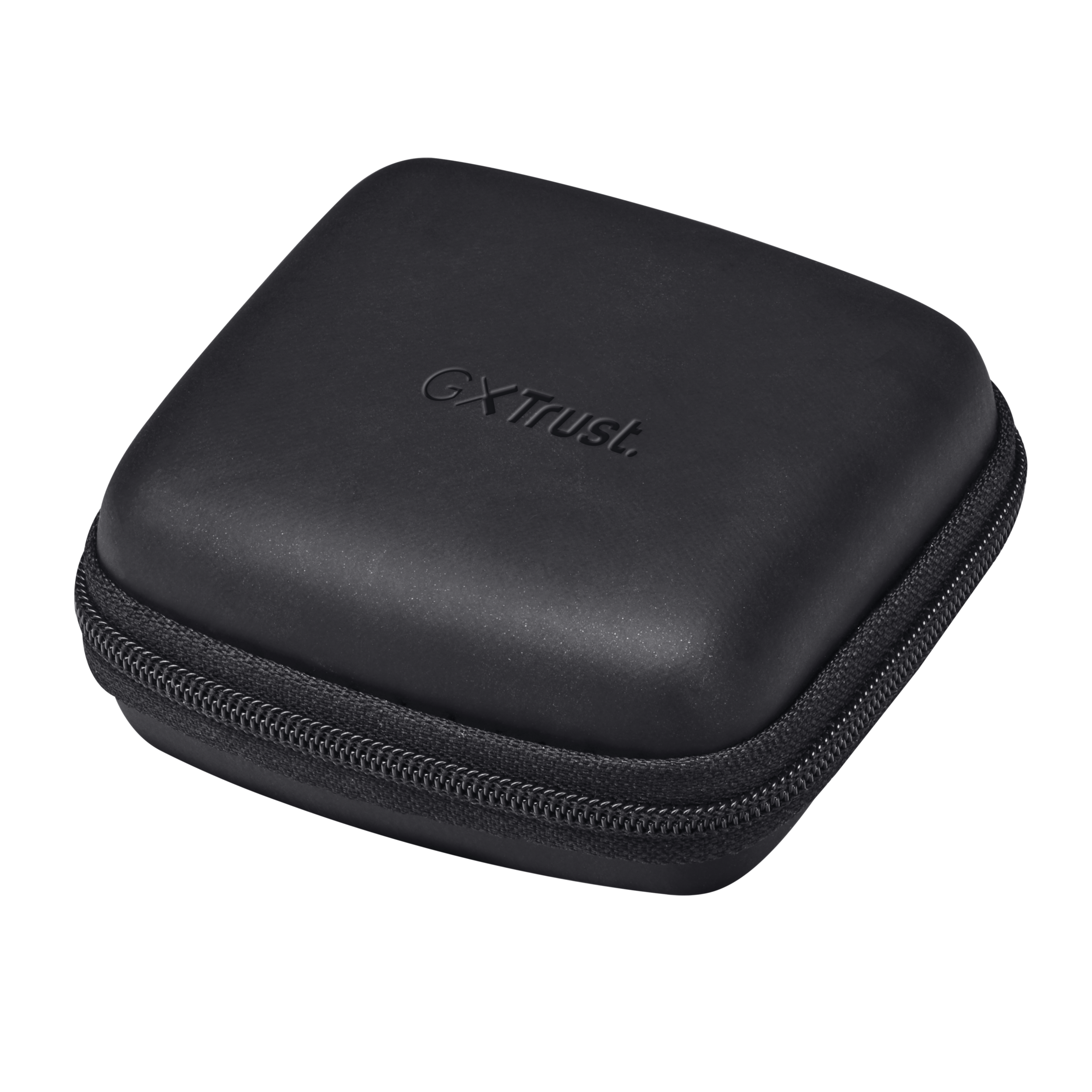 Custodia nera con cerniera con la scritta "GXTrust".